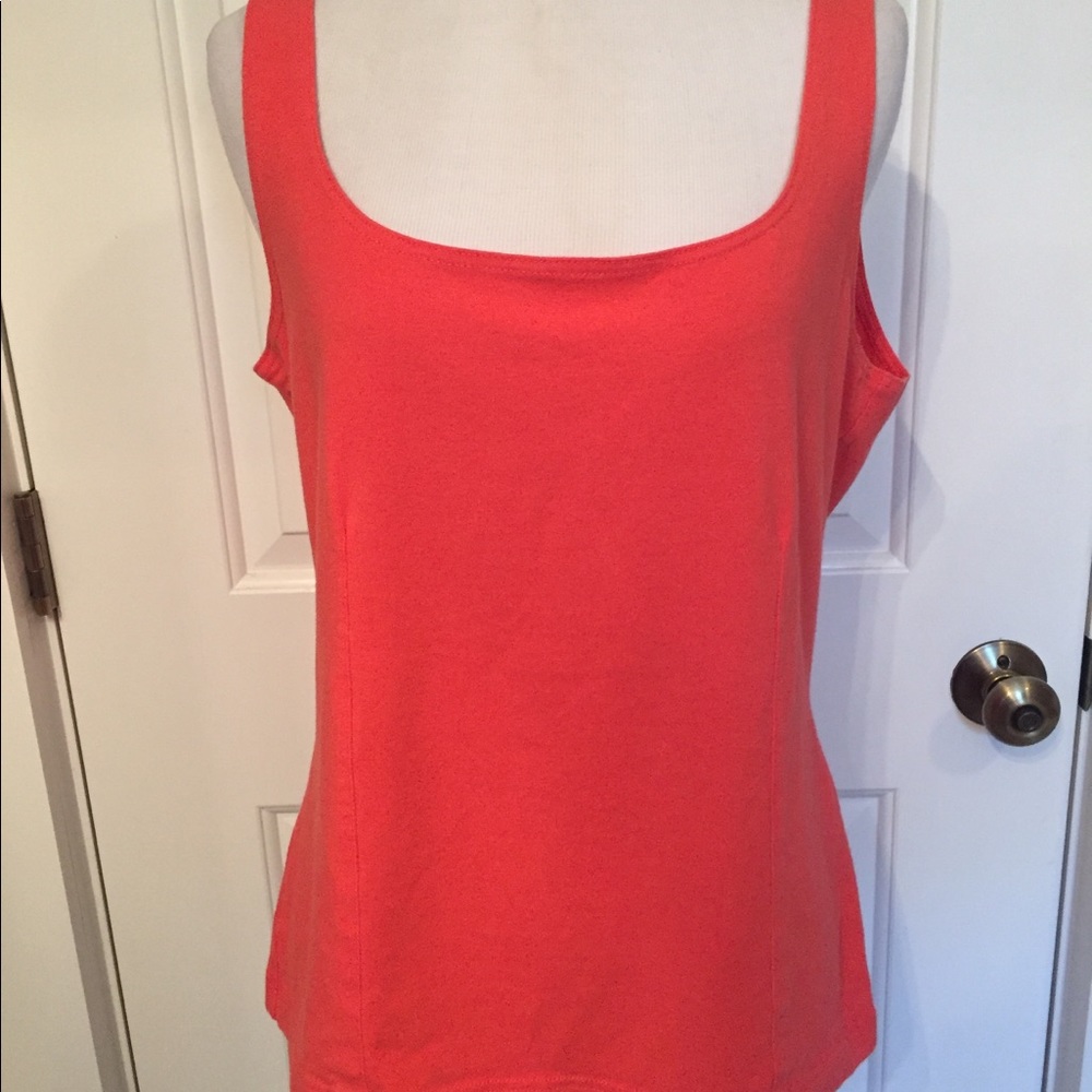 WORTH TOP TANK PALE RED SQUARE NECKLINE size L
